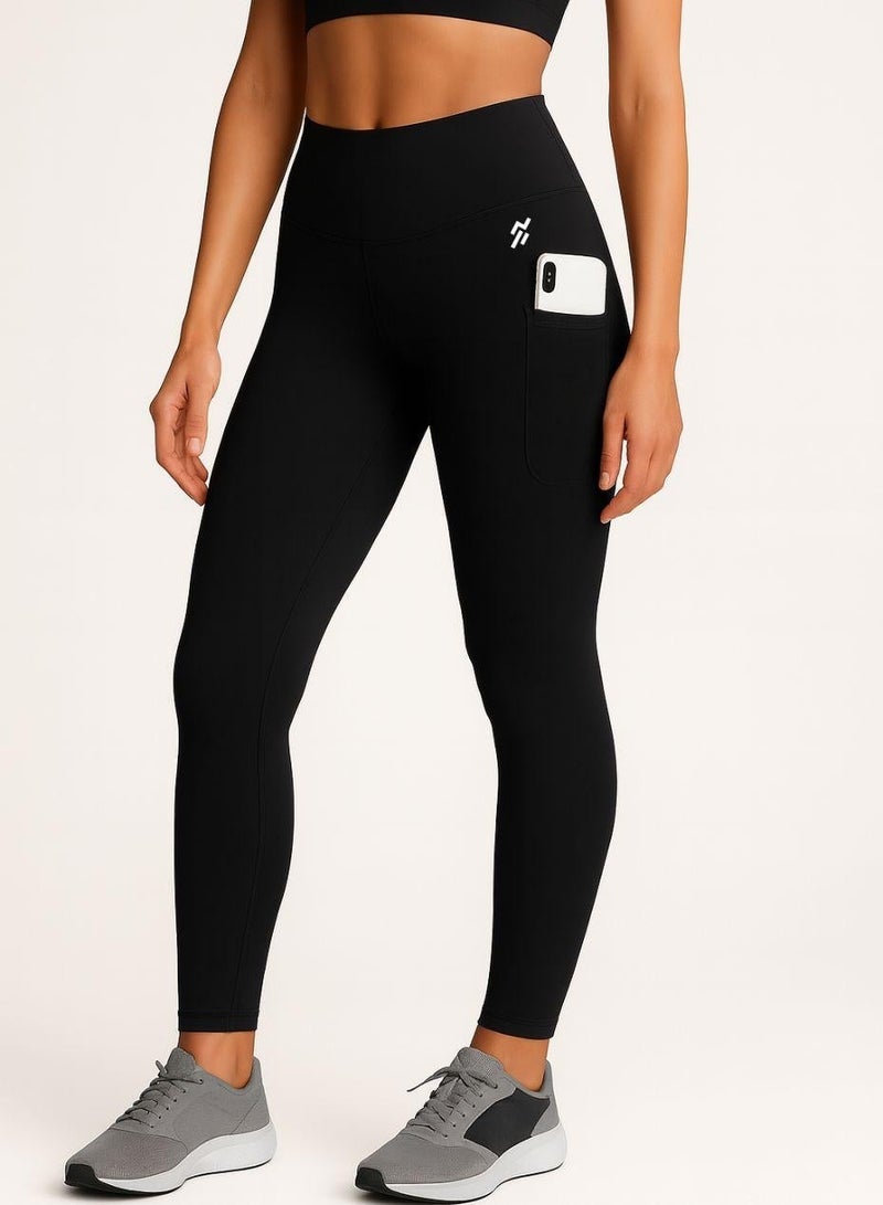 Moveletix Women's Training High-Waist Leggings with Pocket and Cardslot - Image 1