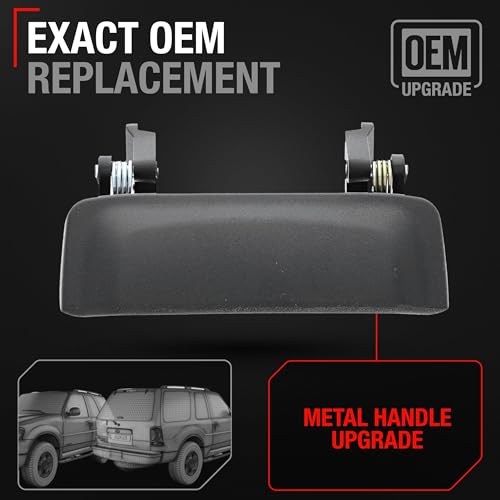 T1A Exterior Front Driver or Passenger Door Handle Upgraded Metal Compatible with 19982001 Ford Explorer 9801 Mercury Mountaineer Textured Black OEM 2L2Z7822404AAPTMMT F87Z7822404BAL 90645 - Image 3