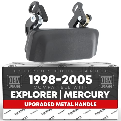 T1A Exterior Front Driver or Passenger Door Handle Upgraded Metal Compatible with 19982001 Ford Explorer 9801 Mercury Mountaineer Textured Black OEM 2L2Z7822404AAPTMMT F87Z7822404BAL 90645 - Image 1