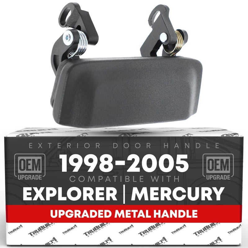 T1A Exterior Front Driver or Passenger Door Handle Upgraded Metal Compatible with 19982001 Ford Explorer 9801 Mercury Mountaineer Textured Black OEM 2L2Z7822404AAPTMMT F87Z7822404BAL 90645 - Image 2