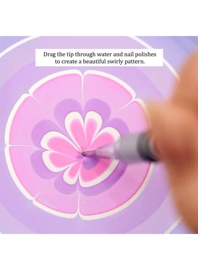 Winstonia Nail Art Water Marble Tool for Watermarbling Pattern Manicure – Pointy Stainless Steel Picker Pen - Image 3