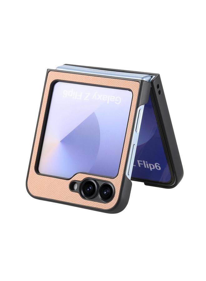 erorex Case For Samsung Galaxy Z Flip3 5G Twill Fabric Leather Skin Magnetic Back Phone Case - Image 3