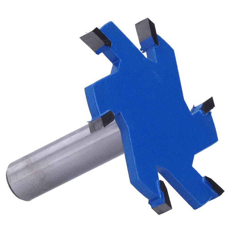 6Flute Router Bit TSlot Woodworking Slotting Milling Cutter Alloy Carbon Steel Extended Shank(1/2 Shank ) - Image 1