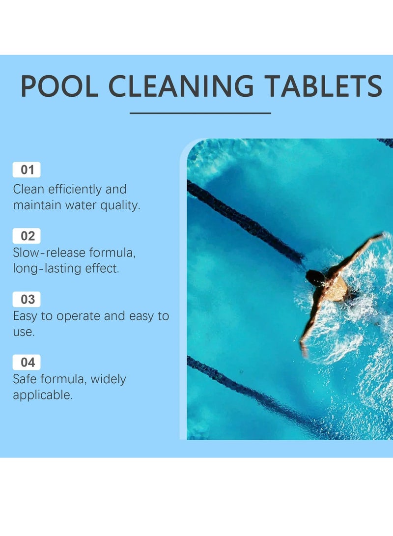 MOONSPRY 100g Chlorine Tablets for Swimming Pool and Spas, Slow-Dissolving Long-Lasting Individually Wrapped Chlorine Tabs, 1 Tablets for Every 135 Gallons (600 Litters) of Water - Image 2