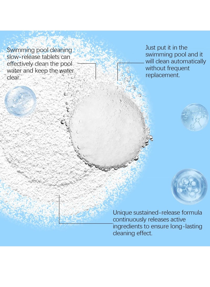 MOONSPRY 100g Chlorine Tablets for Swimming Pool and Spas, Slow-Dissolving Long-Lasting Individually Wrapped Chlorine Tabs, 1 Tablets for Every 135 Gallons (600 Litters) of Water - Image 3