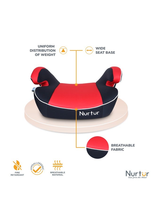 Nurtur Enzo Kids Booster Seat Arm Rest ISOFIX Fitting  Universally Fit Wide Cushioned Base Suitable from 4 years to 12 years Official Product - Image 2