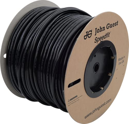 John Guest 38 Inch x 500 Feet LLDPE Tubing Flexible Water Tubing for Plumbing Black PE12EIDFE