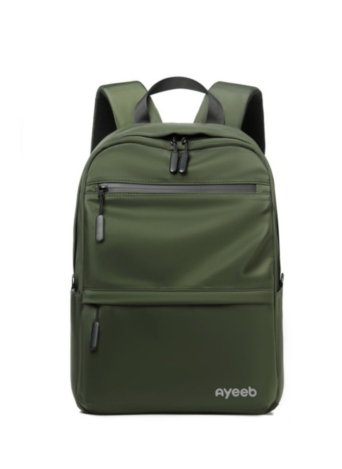 Ayeeb Chelsea Laptop Backpack in Woodland Green,14 inch Business Travel Under-Seat Flight Bag with Elastic Luggage Strap, Essentials Waterproof Daypack of Office, School, College for Men Women  - Image 5