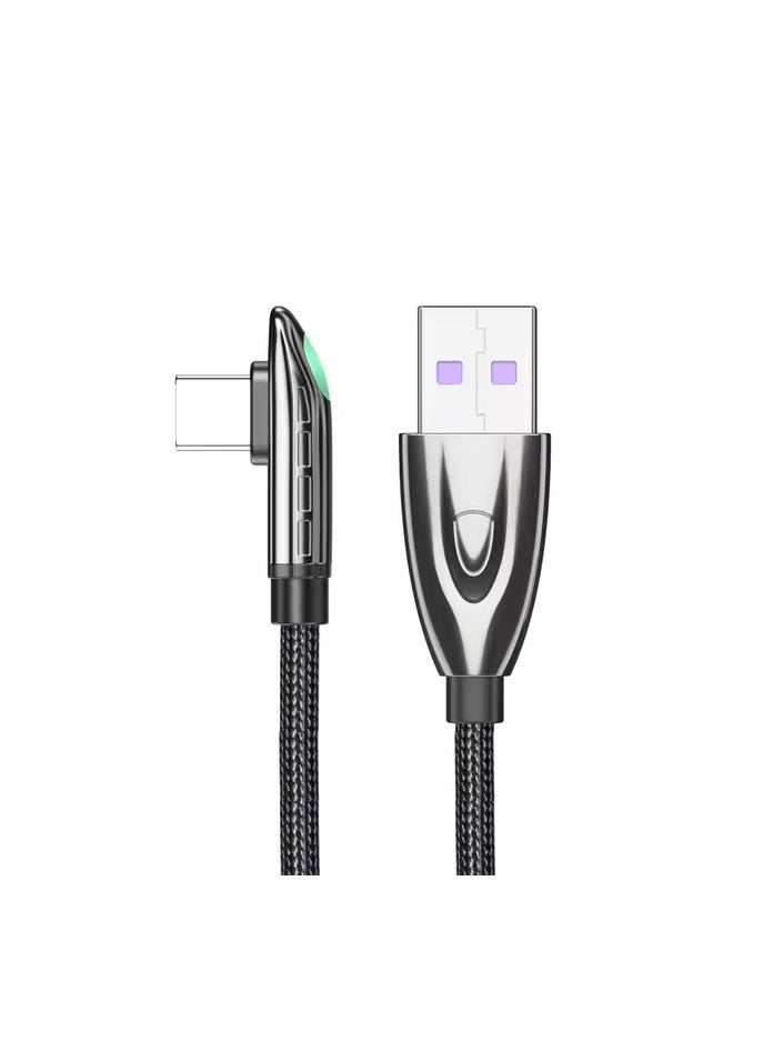 ايساجر كابل يو اس بي نوع سي متوافق مع سامسونج وشاومي، شحن سريع 6 امبير، كيبل USB نوع C شاحن موبايل USB-C سلك سلك للتاريخ، كابل بطول 1 متر - Image 2