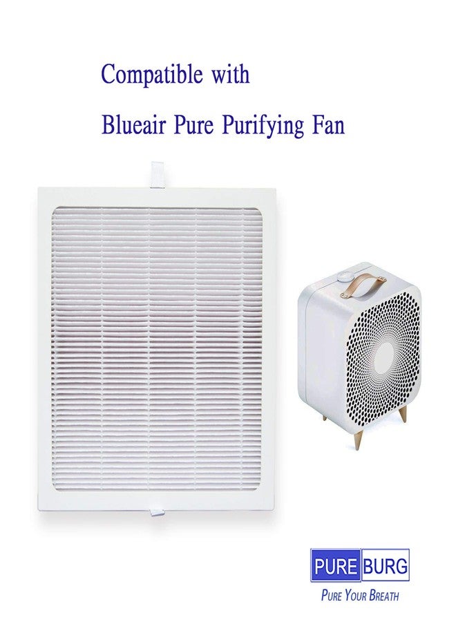 PUREBURG Replacement Filter Compatible with Blueair Pure Fan Auto,Blue Pure Purifying Fan, 2-Pack H13 HEPA Air Clean Dust - Image 2