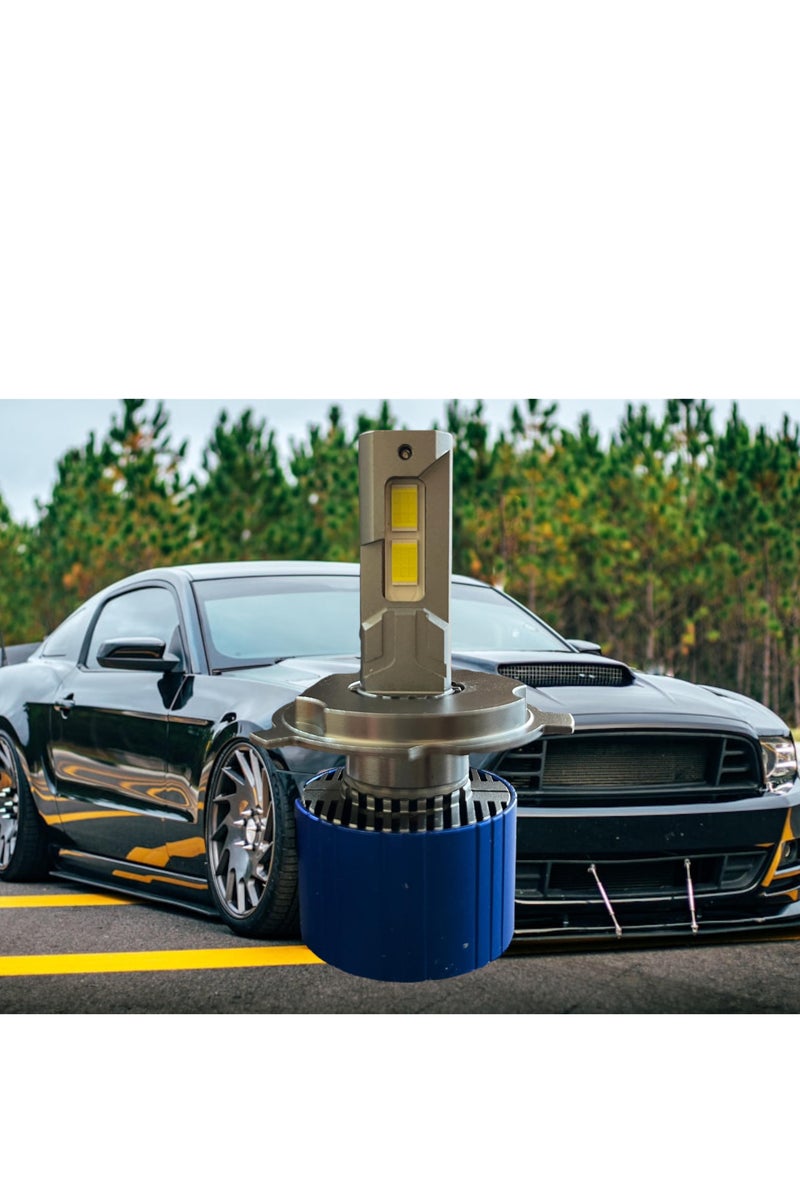 H3 LED Headlight Bulb – 80W Super Bright, 9-32V, Turbo Cooling Fan, Aluminum Heat Sink, 1-Year Warranty - Image 1