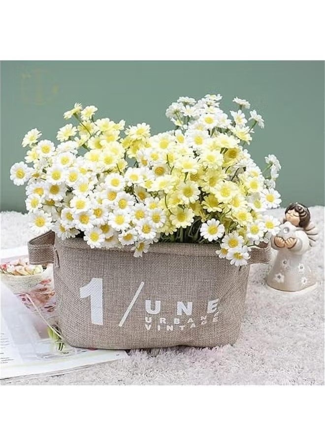 GMORO Artificial Fake Flowers, 6 Bundles White Daisy Fake Flowers Outdoor UV Resistant Artificial Daisies for Home Window DIY Garden Planter Wedding Farmhouse Indoor Outside Decorations  - Image 4
