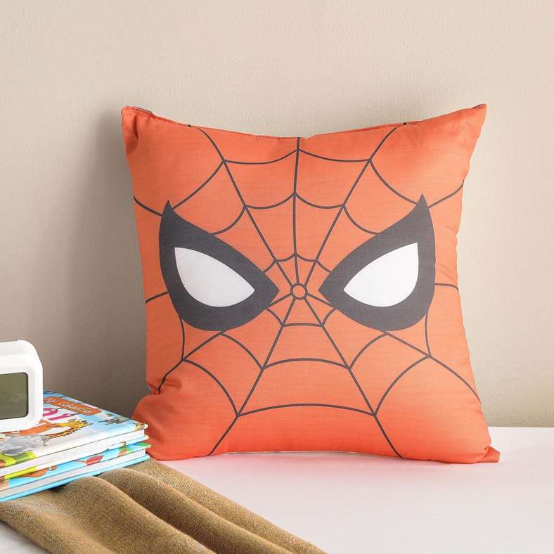 Pan Home Spiderman Cotton Filled Cushion 40x40cm - Red