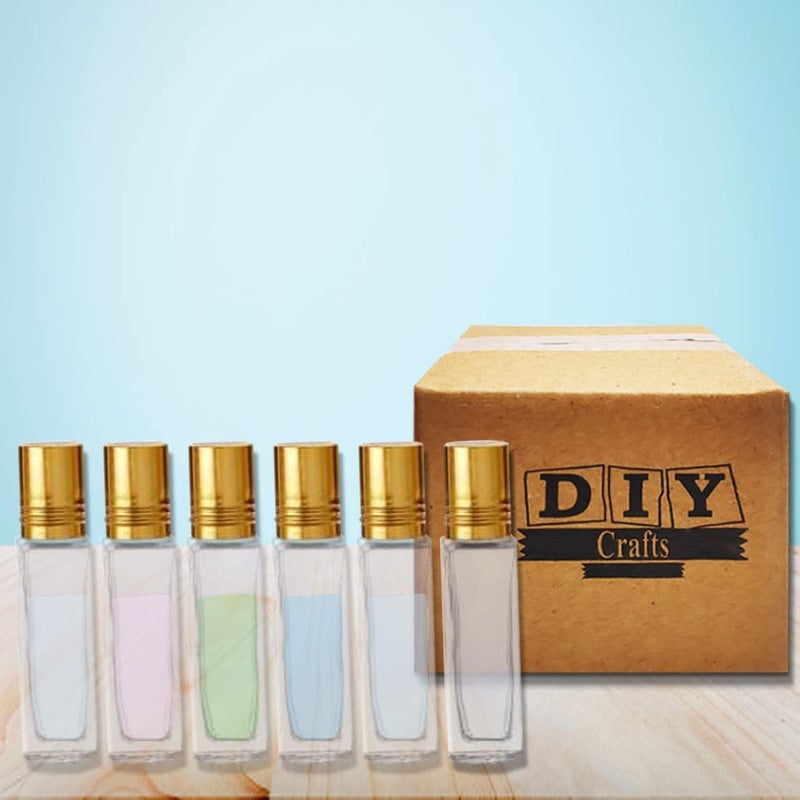 DIY Crafts DIY Crafts Pack of 6 Pcs As Image 10 ml Clear Glass Roller Ball Bottles Travel Empty Refillable Essential Oil Roller Bottles Fragrance Perfume Lip Balms Liquid Roll OPack of 6 Pcs As Image  - Image 4