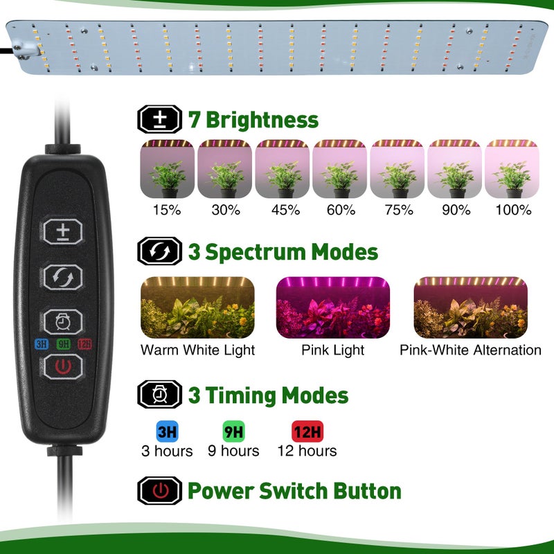 Meonum Mini Greenhouse for Indoor Outdoor, Portable Green House with 15W Plant Dimmable LED Grow Lights, Timer, 3 Light Color Mode for Indoor Outdoor Seed Starter Tray(23.6"x15.7"x19.6") - Image 4