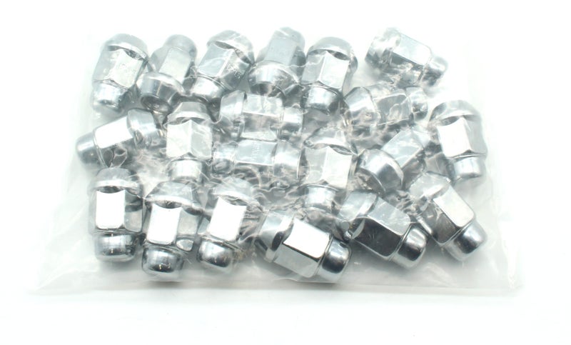 TEMO 20 pc Chrome 12mm (15/32 Inch) x 1.50mm (1/16 Inch) Bulge Acorn Lug Nut Wheel Lock Screw - Image 2