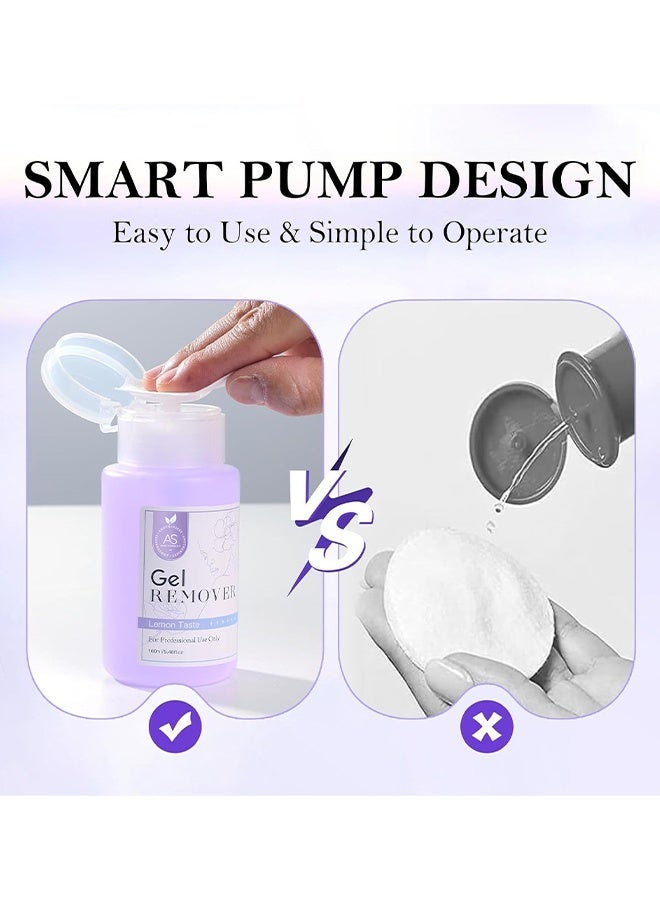 AS Gel Nail Polish Remover, Fast Nail Polish Gel Remover, Nail Polish Remover, Professional Gel Nail Polish Remover, Easily And Quickly Removes Nail Polish In 3-5 Minutes Without Damaging Nails 160ML - Image 4