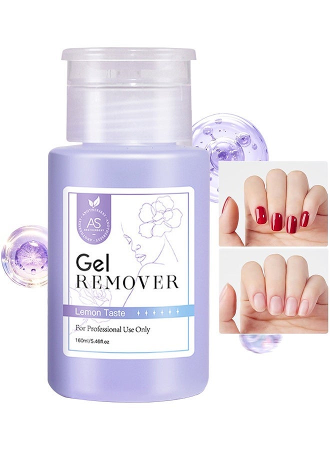 AS Gel Nail Polish Remover, Fast Nail Polish Gel Remover, Nail Polish Remover, Professional Gel Nail Polish Remover, Easily And Quickly Removes Nail Polish In 3-5 Minutes Without Damaging Nails 160ML - Image 1