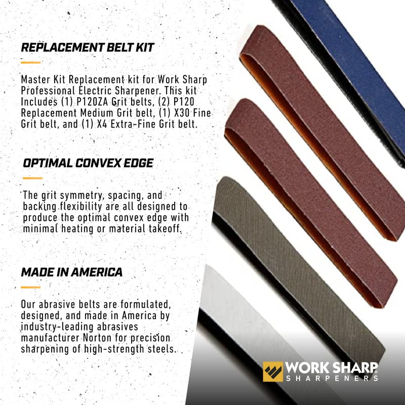 Work Sharp مجموعة حزام ماستر لمبراة السكاكين الكهربائية الاحترافية من وورك شارب - Image 3