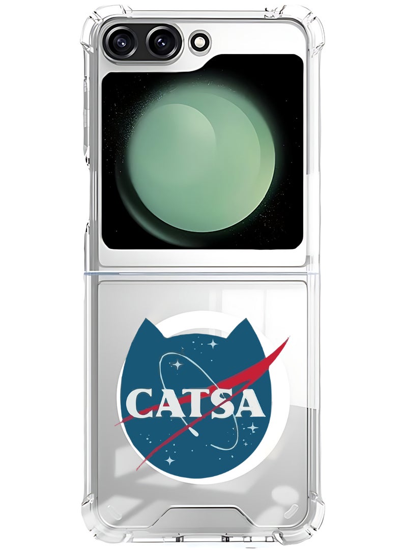 Theodor Magnetic Case for Samsung Galaxy Z Flip 5 Compatible with MagSafe Wireless Charging, Shockproof Phone Bumper Cover Catsa-01 - Image 1