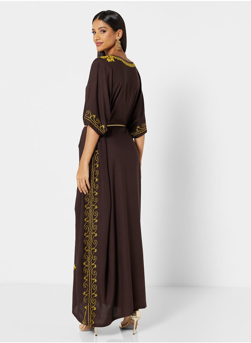 ARABIAN CLOSET EMBROIDERED KAFTAN  - Image 2