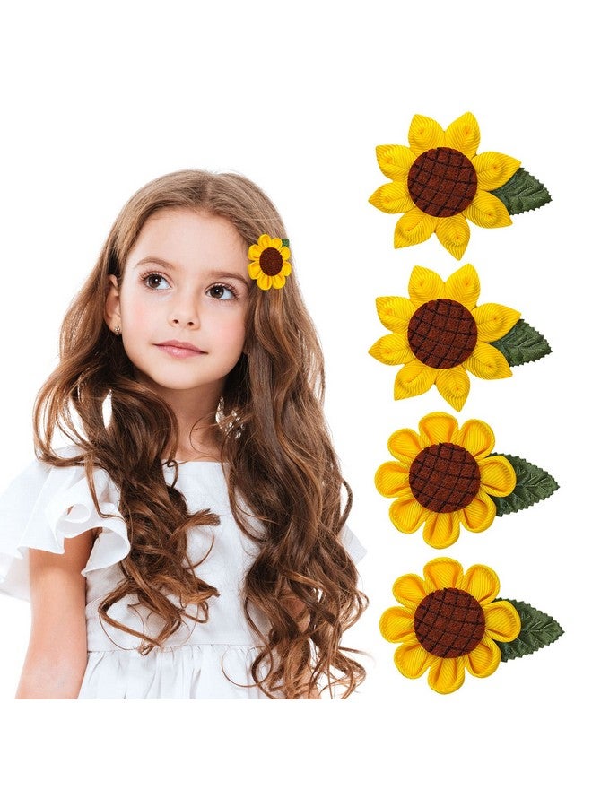 وولاين مشابك شعر على شكل تمساح من Whaline مكونة من 4 قطع، إكسسوارات شعر لطيفة على شكل زهرة صفراء، مشابك شعر، إكسسوارات دبابيس شعر للأطفال الصغار، ديكورات حفلات الزفاف وأعياد الميلاد في الربيع والصيف، تصميمان - Image 1