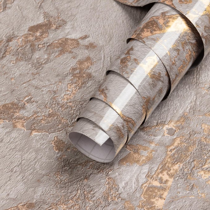 GRAY AND GOLD MARBLE FANCY WALLPAPER 16 X 787 THICKEN GRANITE PEEL AND STICK CONTACT PAPER VINTAGE TEXTURE GLOSSY SELFADHESIVE WATERPROOF VINYL REMOVABLE FOR LIVING ROOM COUNTERTOP KITCHEN GARAGE