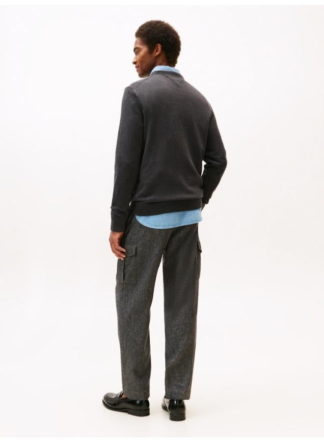 TOMMY HILFIGER Flag Embroidery Crew Neck Jumper - Image 2