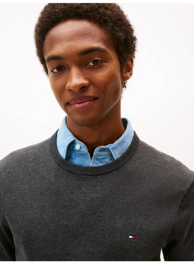 Flag Embroidery Crew Neck Jumper