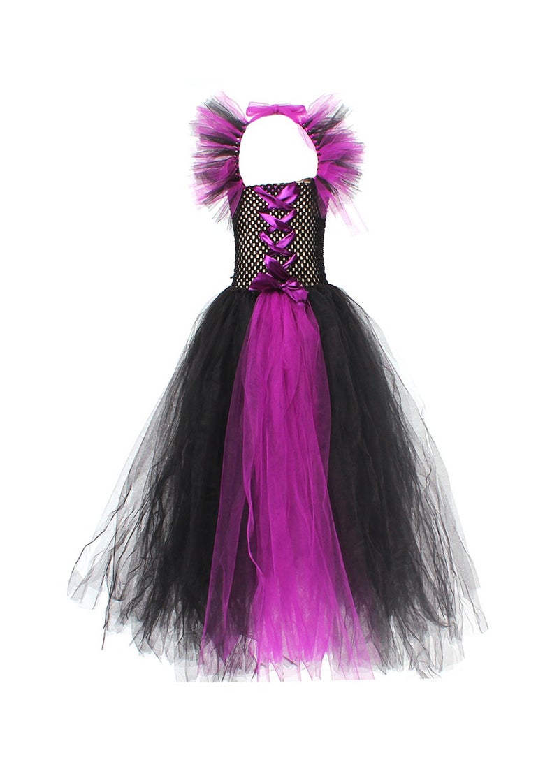 Three-Piece Set WitchDress Bat Sleeve Witch Dress Cosplay Girl Dress - Image 4