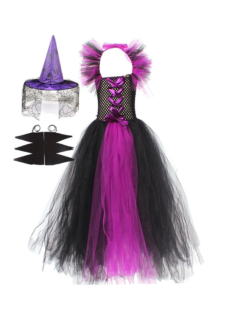 Three-Piece Set WitchDress Bat Sleeve Witch Dress Cosplay Girl Dress - Image 1