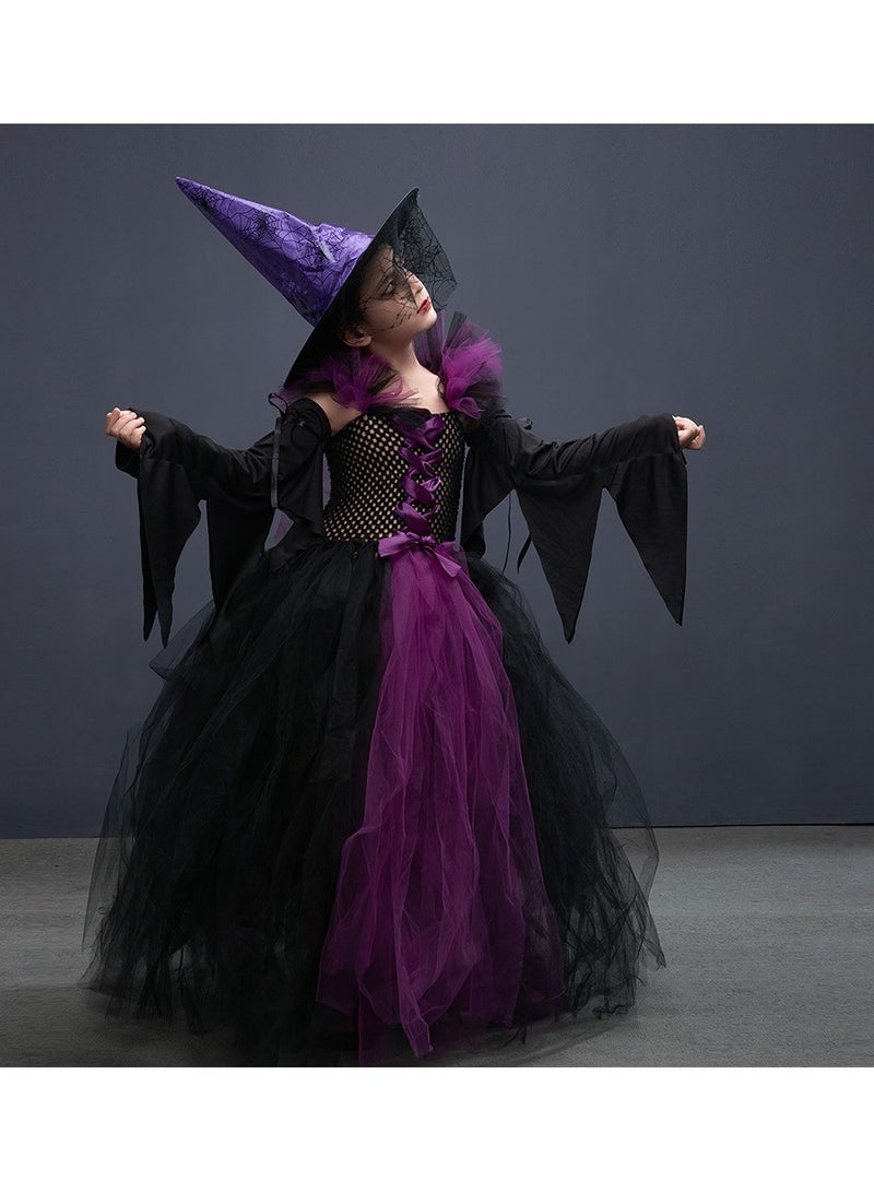 Three-Piece Set WitchDress Bat Sleeve Witch Dress Cosplay Girl Dress - Image 3
