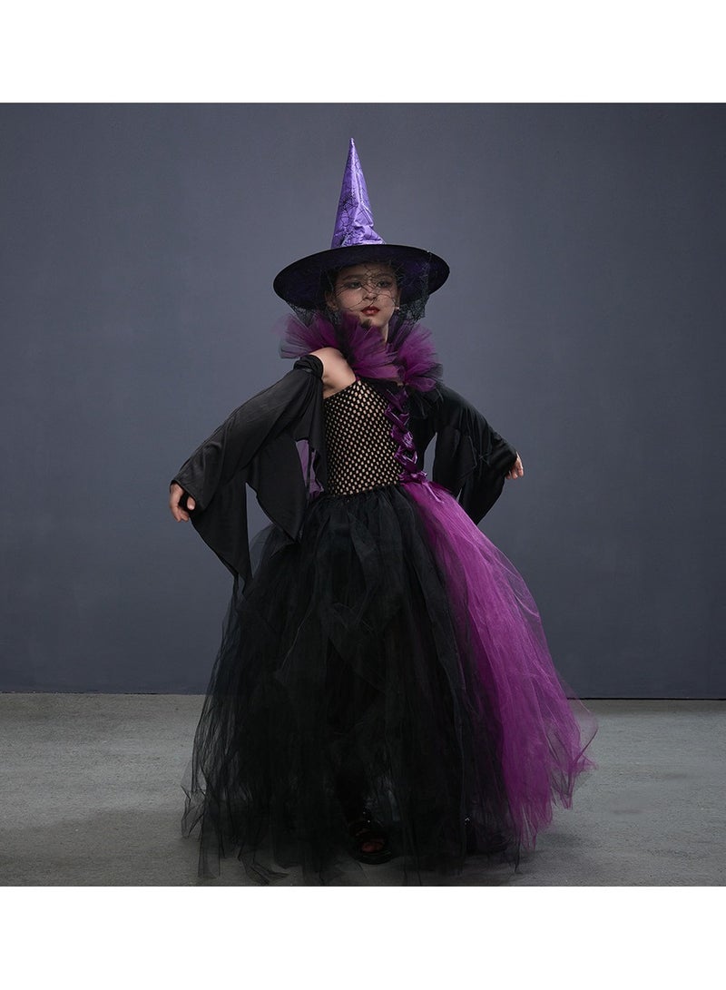 Three-Piece Set WitchDress Bat Sleeve Witch Dress Cosplay Girl Dress - Image 2