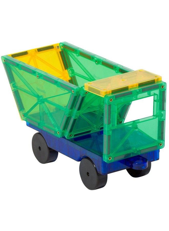 Playmags 2 Piece Car Set: with Stronger Magnets STEM Toys for Kids Use with All Magnetic Tiles and Blocks Sturdy Super Durable with Vivid Clear Color Tiles. (Colors May Vary) - Image 3