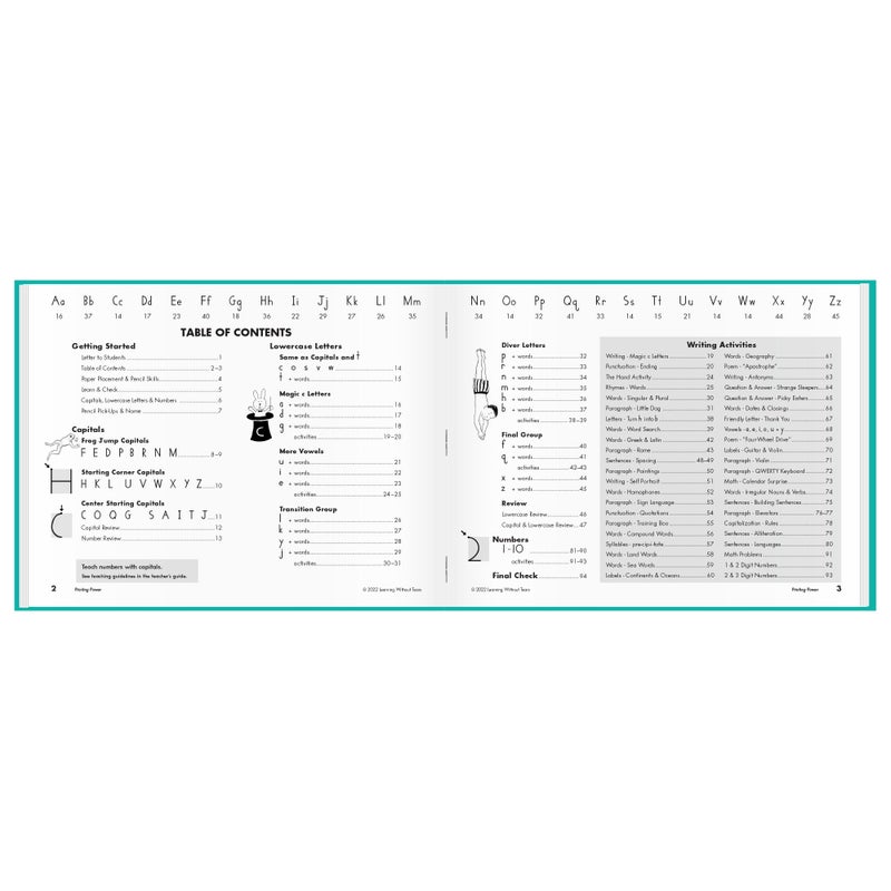 Learning Without Tears, Printing Power, Student Workbook, Age 7+, 2nd Grade+, Handwriting Practice, Writing Book, School & Home, Language Arts, Tutoring - Image 2