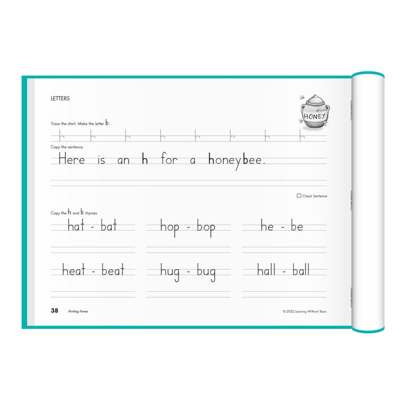 Learning Without Tears, Printing Power, Student Workbook, Age 7+, 2nd Grade+, Handwriting Practice, Writing Book, School & Home, Language Arts, Tutoring - Image 4