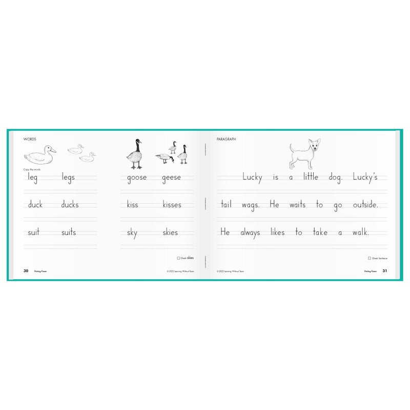 Learning Without Tears, Printing Power, Student Workbook, Age 7+, 2nd Grade+, Handwriting Practice, Writing Book, School & Home, Language Arts, Tutoring - Image 5