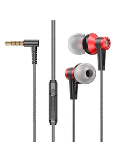 Generic L-shaped elbow in-ear gaming headphones specially designed for gaming (red)  - Image 1