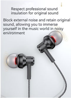 Generic L-shaped elbow in-ear gaming headphones specially designed for gaming (red)  - Image 4