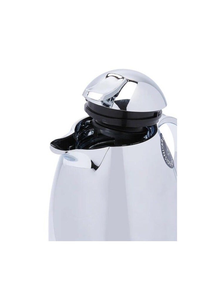 Emsa Auberge Quick Tip Vacuum Flask - Chrome 350 ml - Image 2