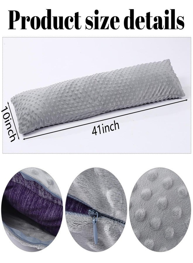 Colingmill 6 Lbs Weighted Body Pillow with Raised Dot Cover 41" x 10" Sensory Heavy Soft Cooling Hug Long Side Sleeper Body Pillow for Adults Deeper Sleep Comfort Relaxation - Image 5