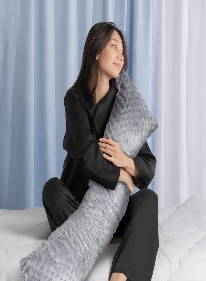 Colingmill 6 Lbs Weighted Body Pillow with Raised Dot Cover 41" x 10" Sensory Heavy Soft Cooling Hug Long Side Sleeper Body Pillow for Adults Deeper Sleep Comfort Relaxation - Image 4