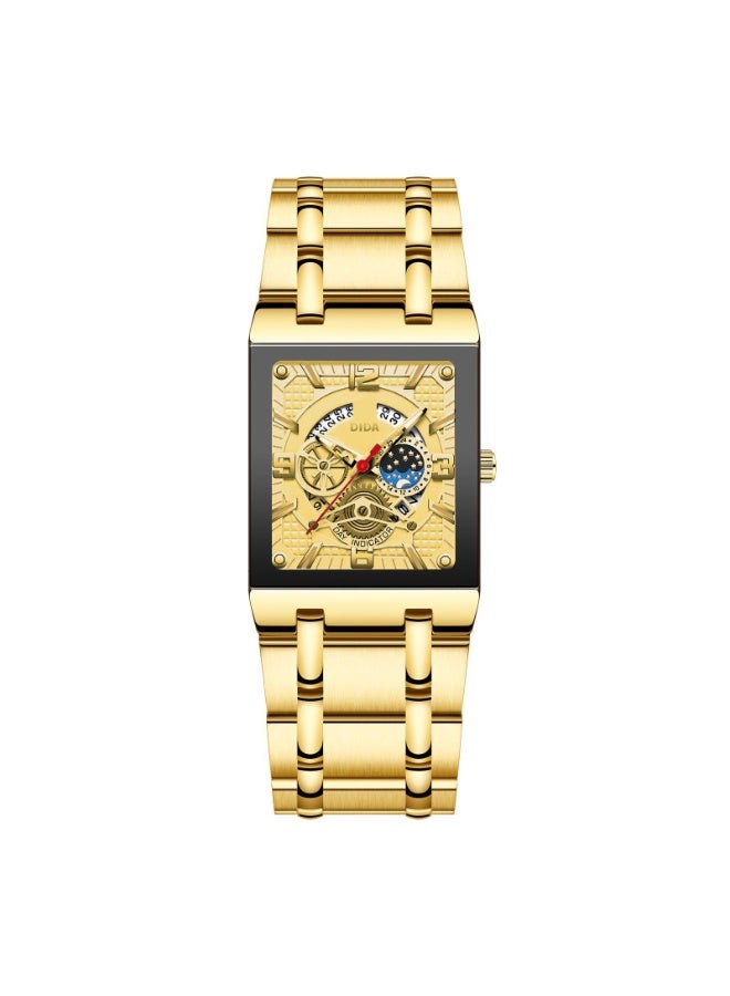 DIDA Stainless Steel Waterproof Watch S068 Gold - Image 3