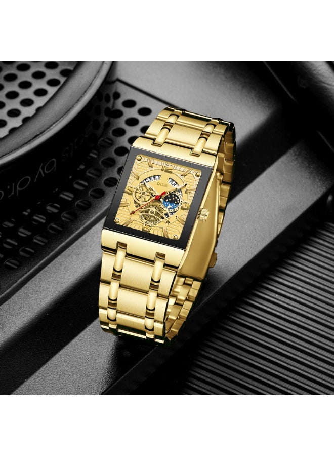 DIDA Stainless Steel Waterproof Watch S068 Gold - Image 2