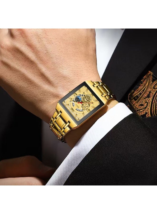 DIDA Stainless Steel Waterproof Watch S068 Gold - Image 1