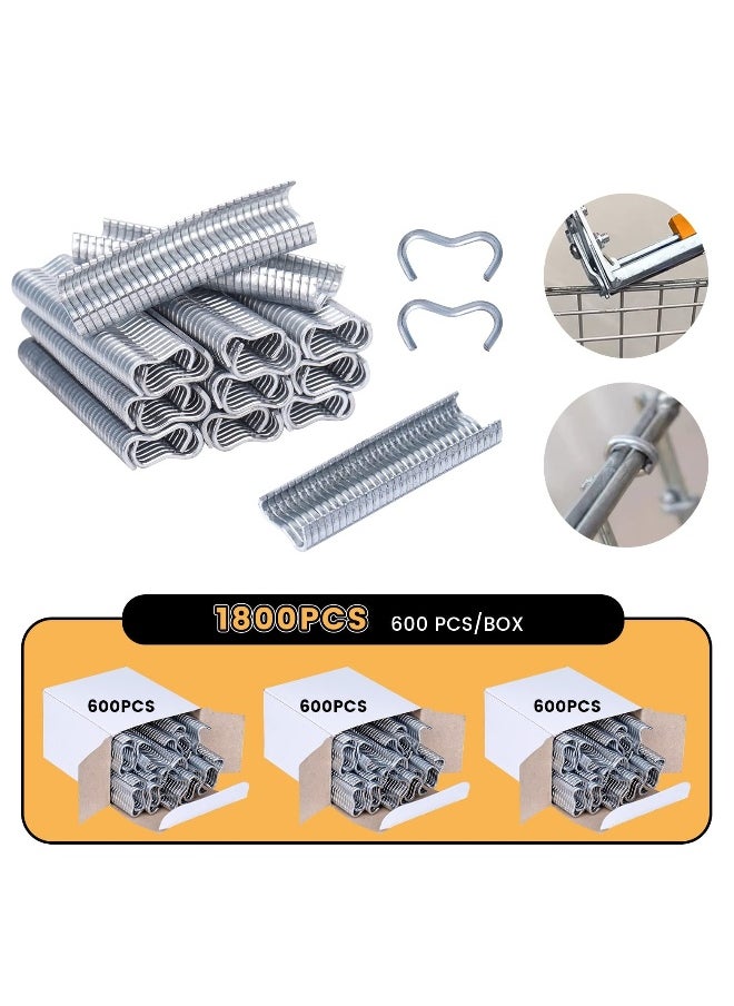 Generic - Type M Nail Ring Pliers with 1800pcs M Clips, Hog M Nail Ring Pliers Kit, for Fencing Rabbit Chicken Wire Fence Clips Clamps Hog Pliers Kit Animal Cages for Installation Fence Fastening - Image 1