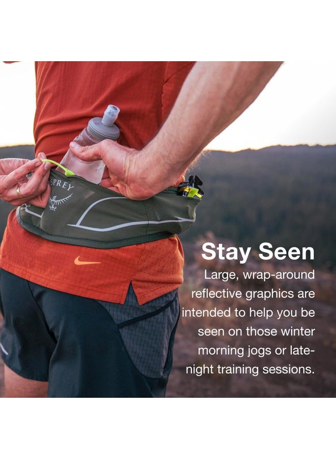 OSPREY Duro Dyna LT Hydration Waist Pack with Hydraulics Soft Flasks for Running, Cascade Blue/Silver, Extended Fit - Image 5