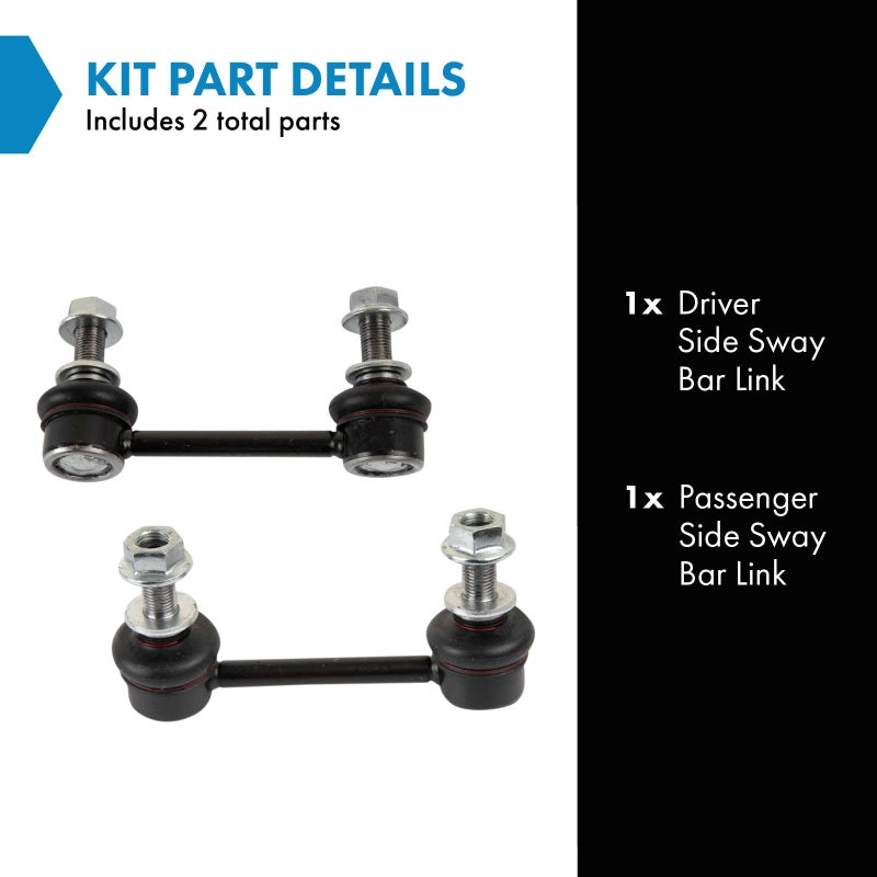 TRQ Driver & Passenger Side Sway Bar Stabilizer Link Set Compatible with 2016-2020 Lexus GS F 2015-2022 RC F 2010-2019 RX350 2018-2019 RX350L RX450h RX450hL 2014-2019 Toyota Highlander - Image 2