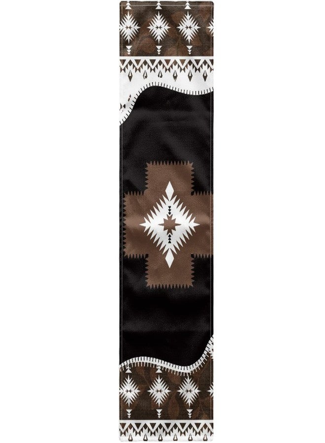 GLENLCWE Native Indian Aztec Antique Print Table Runner,Long Table Cover,Rectangle Table Runners Placemats 12x72 Inch - Image 1