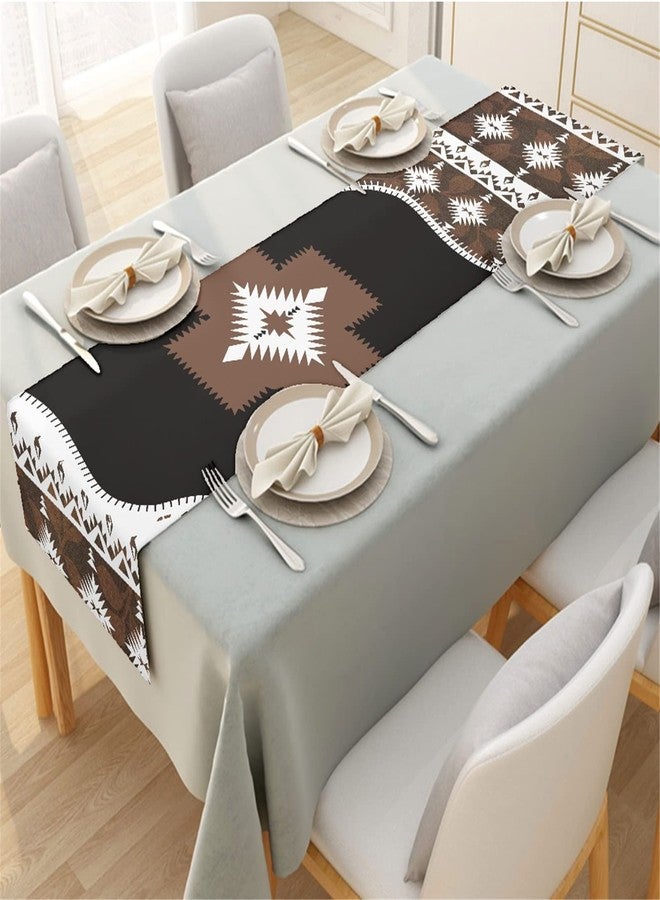GLENLCWE Native Indian Aztec Antique Print Table Runner,Long Table Cover,Rectangle Table Runners Placemats 12x72 Inch - Image 2